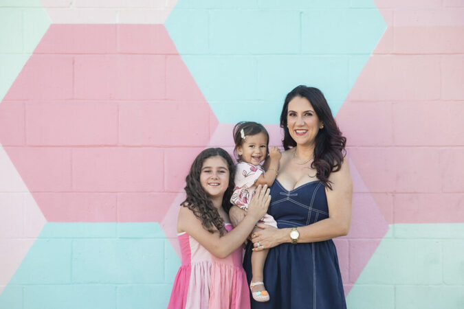 Candid family portrait session in Pasadena, natural light photography.